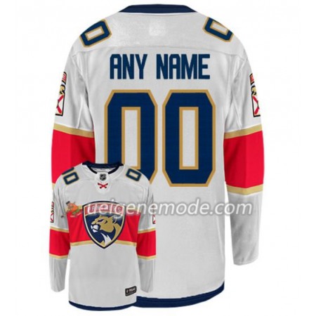 Herren Eishockey Florida Panthers Trikot Custom Adidas Weiß Authentic